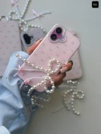 قاب پاپیونی صورتی به همراه آویز - Image 3